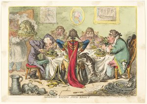 Tedeschi che mangiano crauti da James Gillray