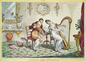 Armonia prima del matrimonio, 1805 (incisione a colori)