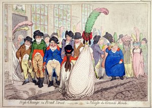 Alta moda in Bond Street, o La Politesse du Grande Monde, pubblicato da Hannah Humphrey nel 1796