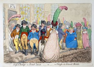 High Change in Bond Street o la Politesse du Grande Monde (1796)