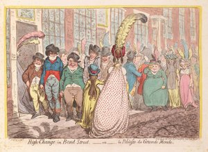 Grande cambiamento in Bond Street, ou la Politesse de Grande Monde, pub. 1796
