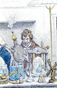 Humphry Davy, chimico e inventore britannico da James Gillray