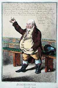 Indipendenza, o Tyrwhitt Jones, pubblicato da Hannah Humphrey nel 1799 da James Gillray