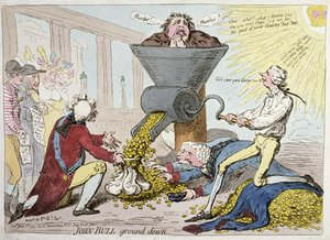 John Bull schiacciato, pubblicato da Hannah Humphrey nel 1795