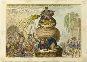 John Bull e il fondo di ammortamento da James Gillray