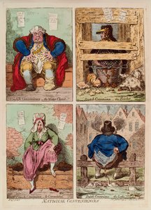 Le comodità nazionali. (descrizione e confronto dei bagni in Inghilterra, Scozia, Francia e Olanda) da James Gillray