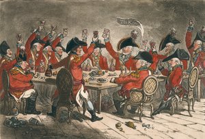 Anime leali, o Uno sguardo nella sala mensa a St. James, pubblicato da Hannah Humphrey nel 1797 da James Gillray