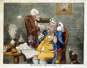 Uomo che si fa rimuovere i bottoni dal viso da James Gillray