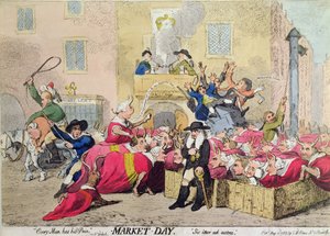 Giorno di mercato da James Gillray