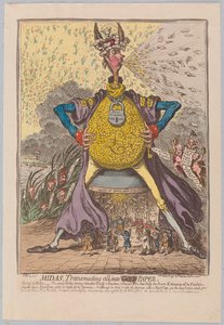 Mida, trasformando tutto in [oro] carta, pub. 1797