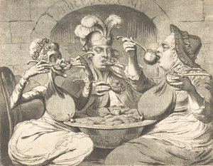 Mostruose gole a una nuova festa della coalizione da James Gillray