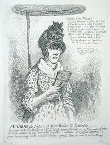 Mrs Gibbs, la famigerata passeggiatrice e estorsore da James Gillray