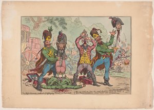 Trattamento austriaco degli inviati francesi, 1799 da James Gillray