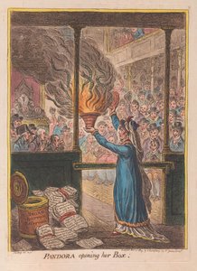 Pandora apre la sua scatola, pub. 1809