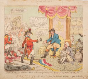 Il ritorno vittorioso di Pantagruel alla corte di Gargantua da James Gillray