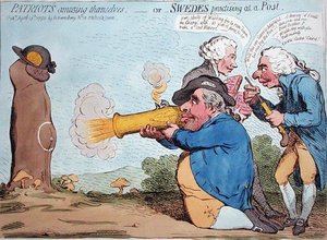 Patrioti che si divertono, o svedesi che si esercitano a un palo