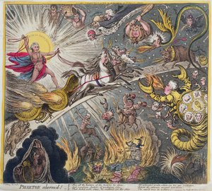 Phaeton allarmato, pubblicato da Hannah Humphrey nel 1808