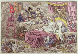 Sogni politici, visioni di pace, orrori prospettici, caricatura sulla Pace di Amiens, 25 marzo 1802