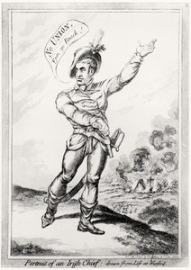 Ritratto di un Capo Irlandese, disegnato dal vivo a Wexford, pub. da H. Humphrey, 10 luglio 1798