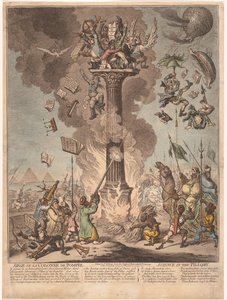 Caricatura della spedizione francese in Egitto, 1799 da James Gillray