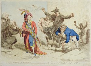 Oratoria sublime: una dimostrazione di essa da James Gillray