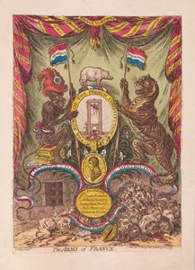 Le armi della Francia, pub. 1805 da James Gillray