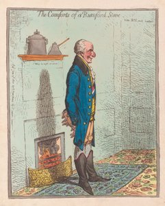 I Comfort di una Stufa Rumford, pub 1800 da James Gillray