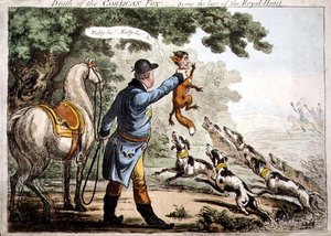La morte della volpe corsa da James Gillray