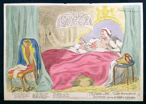 Il diavolo da pagare: la moglie trasformata, o Nettuno che riposa dopo aver guadato il Giordano, pubblicato da Hannah Humphrey nel 1791