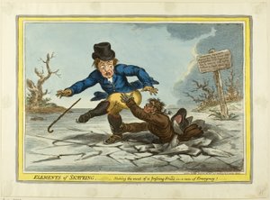 Gli elementi del pattinaggio: Sfruttare al meglio un amico che passa da James Gillray