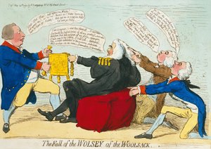 La caduta del Wolsey del Woolsack, pubblicato da Hannah Humphrey