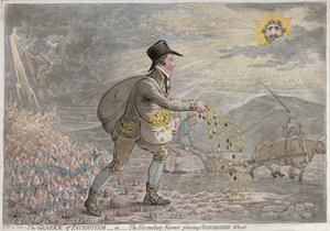 Il generale del patriottismo, o il contadino di Bloomsbury che pianta grano del Bedfordshire, pubblicato da Hannah Humphrey nel 1796
