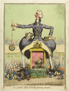 Il gigante factotum che si diverte da James Gillray