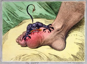 La gotta, pubblicato da Hannah Humphrey nel 1799
