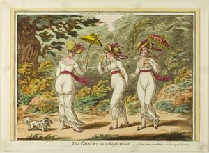 Le grazie in un vento forte da James Gillray