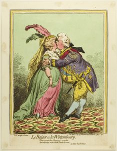 Il bacio di Würtemberg da James Gillray