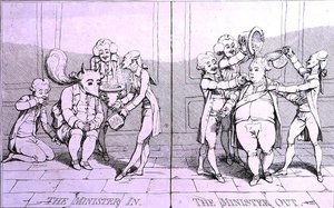 Il ministro dentro - Il ministro fuori da James Gillray