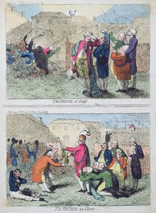 Il principe al pascolo e Il principe nel trifoglio, pubblicato da S.W. Fores nel 1787 da James Gillray
