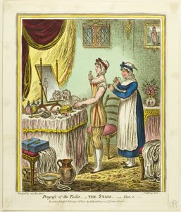 I Soggiorni, piatto uno di Progress of the Toilet da James Gillray
