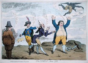I tempi, Anno 1783, pubblicato da William Humphrey da James Gillray