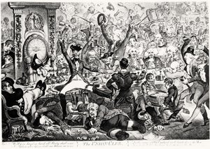 The Union Club, 1801 (incisione a colori) da James Gillray
