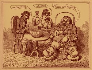 I danni del bere forte - caricatura da James Gillray