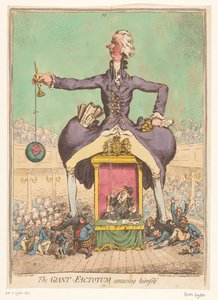 William Pitt suona il parlamento, 1797 da James Gillray