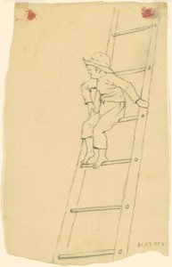 Ragazzo su una Scala