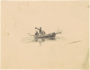 Uomini in una barca a remi da James Goodwyn Clonney