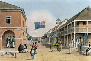 Veduta di Harbour Street, Kingston, Giamaica, da "Un tour pittoresco dell