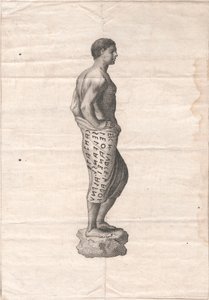 Statua di un uomo da James Heath