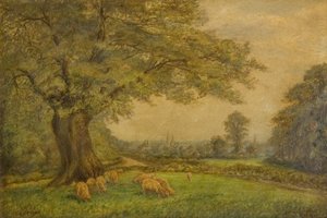 Le guglie di Coventry da lontano da James Henry Bambrick