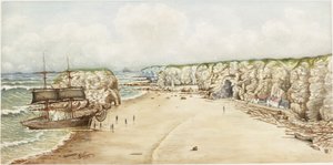 Brigantino incagliato a Marsden Rock