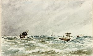 Tempesta in mare al largo del Tyne da James Henry Cleet